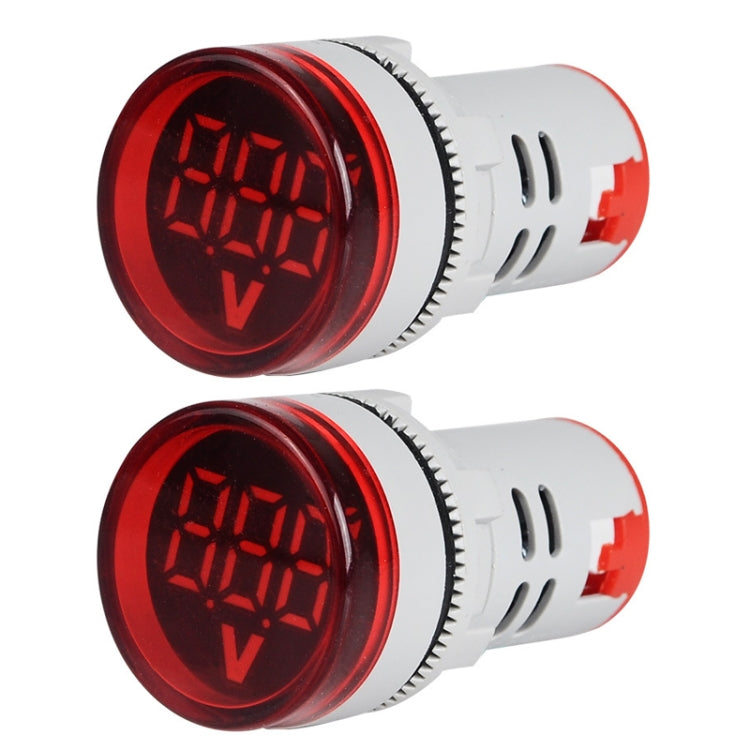 2 uds. Indicador de señal de voltaje CC 22mm redondo 6-100V voltímetro Universal, 6-100V Red, 6-100V White, 6-100V Blue, 6-100V Green, 6-100V Yllow