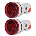 2 uds. Indicador de señal de voltaje CC 22mm redondo 6-100V voltímetro Universal, 6-100V Red, 6-100V White, 6-100V Blue, 6-100V Green, 6-100V Yllow