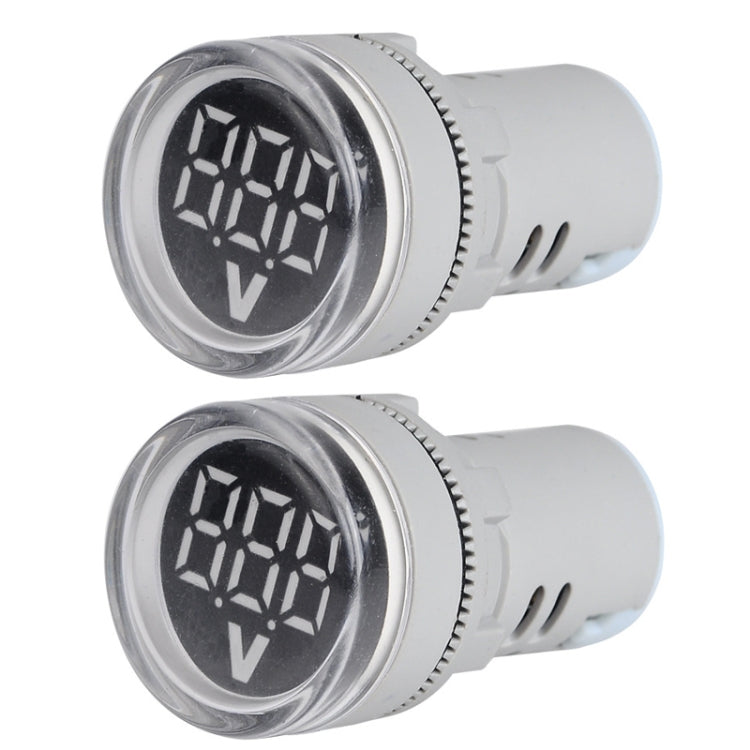 2 uds. Indicador de señal de voltaje CC 22mm redondo 6-100V voltímetro Universal, 6-100V Red, 6-100V White, 6-100V Blue, 6-100V Green, 6-100V Yllow