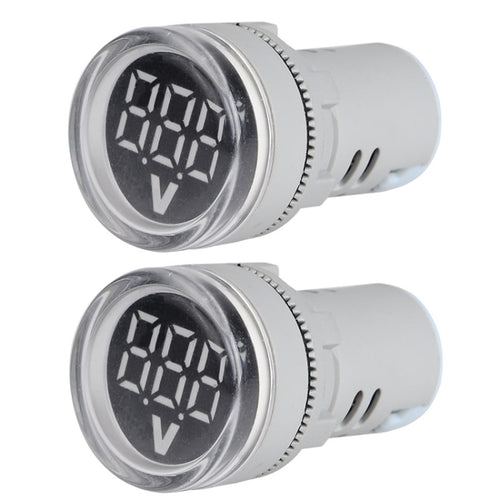 2 uds. Indicador de señal de voltaje CC 22mm redondo 6-100V voltímetro Universal, 6-100V Red, 6-100V White, 6-100V Blue, 6-100V Green, 6-100V Yllow
