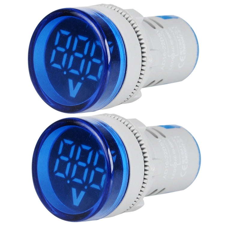 2 uds. Indicador de señal de voltaje CC 22mm redondo 6-100V voltímetro Universal, 6-100V Red, 6-100V White, 6-100V Blue, 6-100V Green, 6-100V Yllow