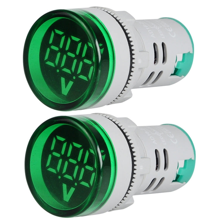 2 uds. Indicador de señal de voltaje CC 22mm redondo 6-100V voltímetro Universal, 6-100V Red, 6-100V White, 6-100V Blue, 6-100V Green, 6-100V Yllow