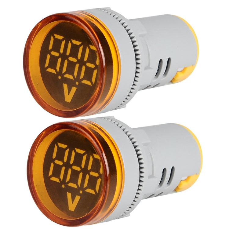 2 uds. Indicador de señal de voltaje CC 22mm redondo 6-100V voltímetro Universal, 6-100V Red, 6-100V White, 6-100V Blue, 6-100V Green, 6-100V Yllow
