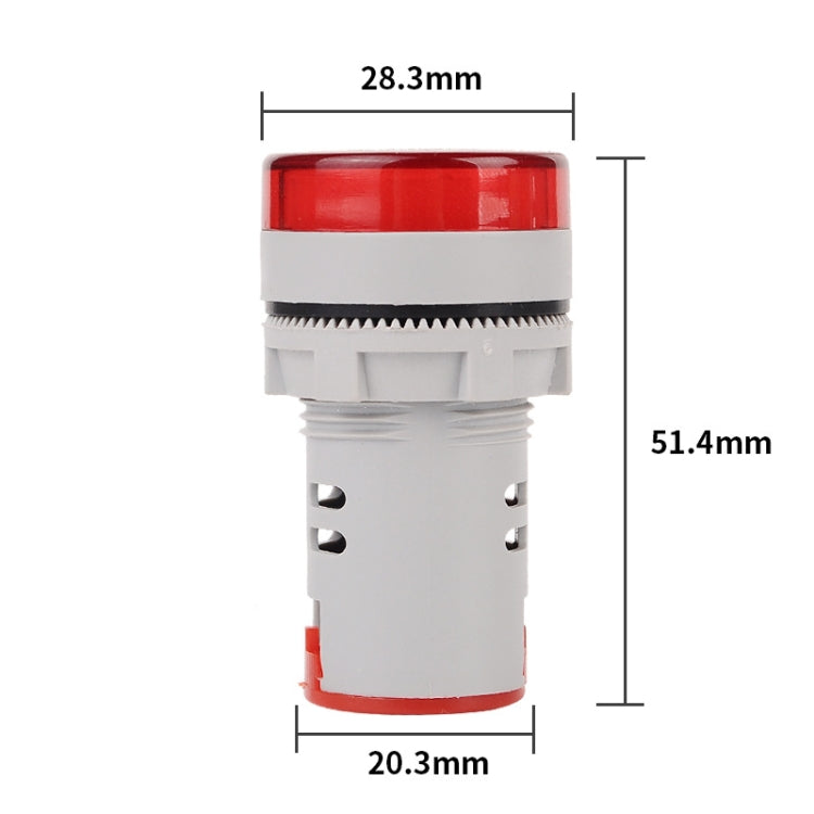 2 uds. Indicador de señal de voltaje CC 22mm redondo 6-100V voltímetro Universal, 6-100V Red, 6-100V White, 6-100V Blue, 6-100V Green, 6-100V Yllow