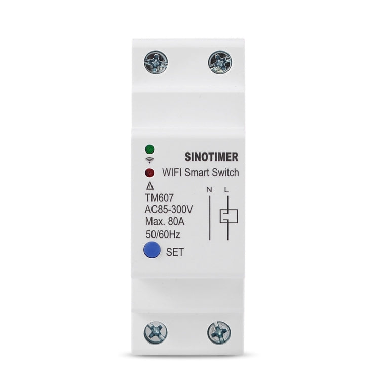 SINOTIMER TM607 temporizador inteligente Wifi aplicación móvil interruptor de tiempo de Control remoto de carril doméstico 80A 85-300V, TM607