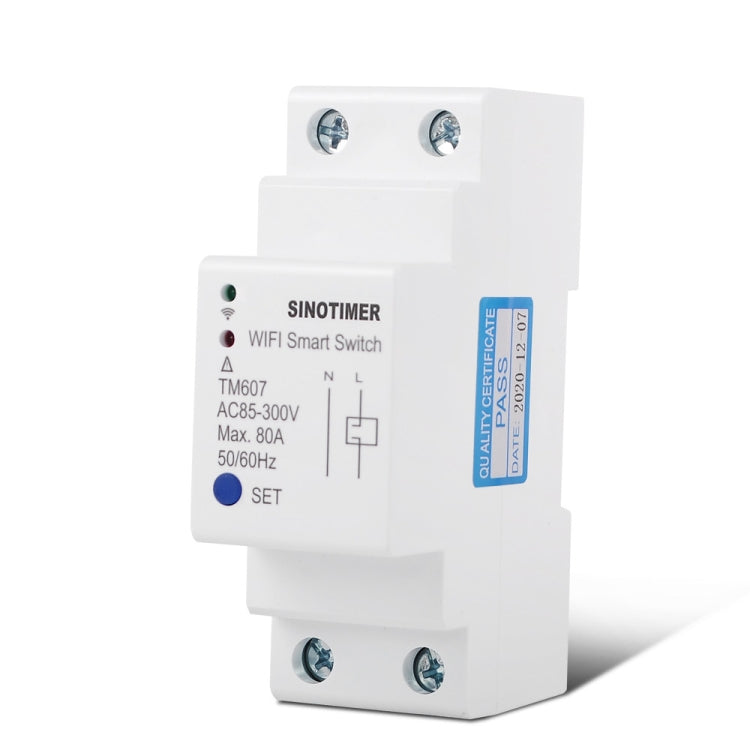 SINOTIMER TM607 temporizador inteligente Wifi aplicación móvil interruptor de tiempo de Control remoto de carril doméstico 80A 85-300V, TM607