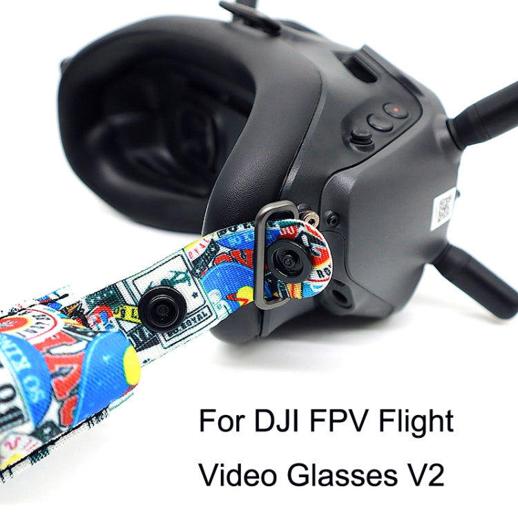 Vuelo Video Gafas Graffiti Color Diadema Correa fija para DJI FPV Goggles V2, Strap, Strap + Power Line, Strap + Power Line + Pad