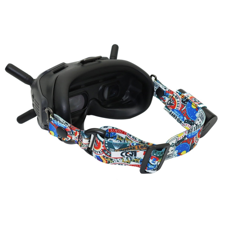 Vuelo Video Gafas Graffiti Color Diadema Correa fija para DJI FPV Goggles V2, Strap, Strap + Power Line, Strap + Power Line + Pad