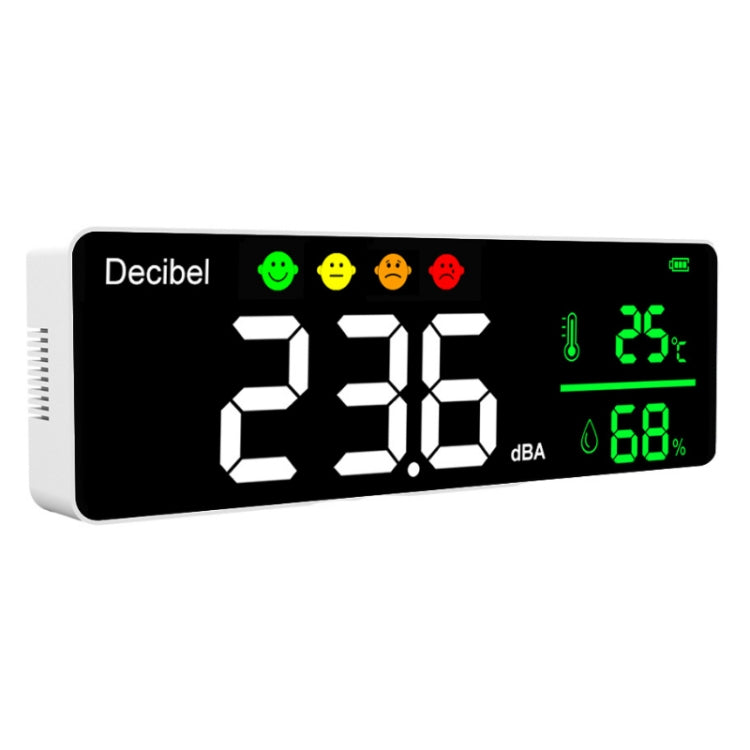 Detector de temperatura y humedad del medidor de decibelios montado en la pared