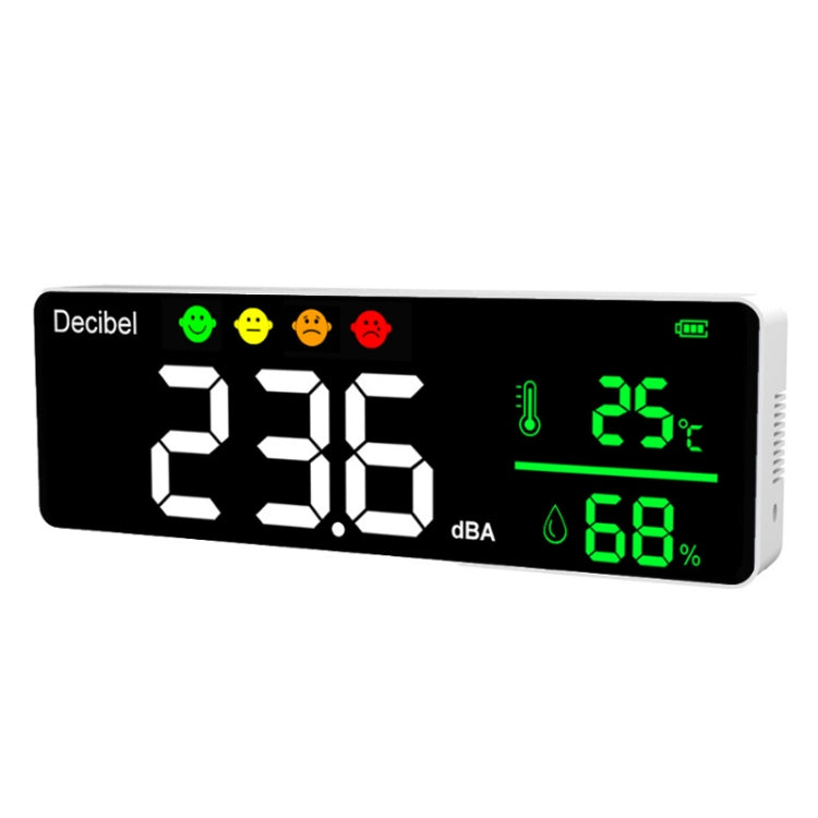 Detector de temperatura y humedad del medidor de decibelios montado en la pared