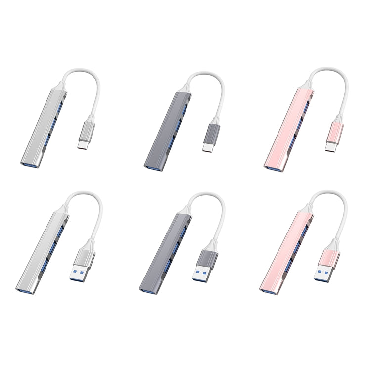 2 piezas de acoplamiento ampliado multifuncional, especificaciones:, Type-C/USB-C 3.0 (Silver), Type-C/USB-C 3.0 (Gray), Type-C/USB-C 3.0 (Pink), USB 3.0 (Silver), USB 3.0 (Gray), USB 3.0 (Pink)