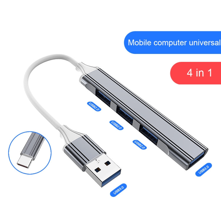 2 piezas de acoplamiento ampliado multifuncional, especificaciones:, Type-C/USB-C 3.0 (Silver), Type-C/USB-C 3.0 (Gray), Type-C/USB-C 3.0 (Pink), USB 3.0 (Silver), USB 3.0 (Gray), USB 3.0 (Pink)