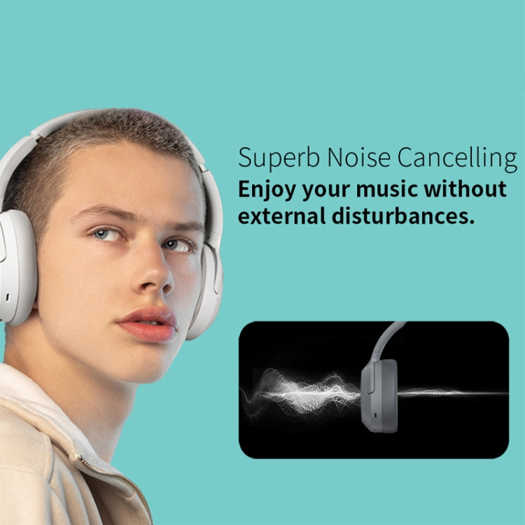 Edifier W820NB Auriculares inalámbricos Bluetooth con cancelación de ruido para deportes y música, W820NB White, W820NB Grey