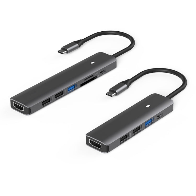 Blueendless Type-C+USB 3.0/2.0+HDMI4K HUB, Especificación:, 7 in 1, 5 in 1
