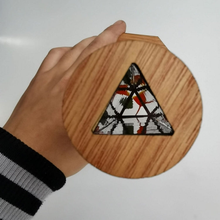 Regalo de juguete de caleidoscopio giratorio de madera DIY para niños, Kaleidoscope