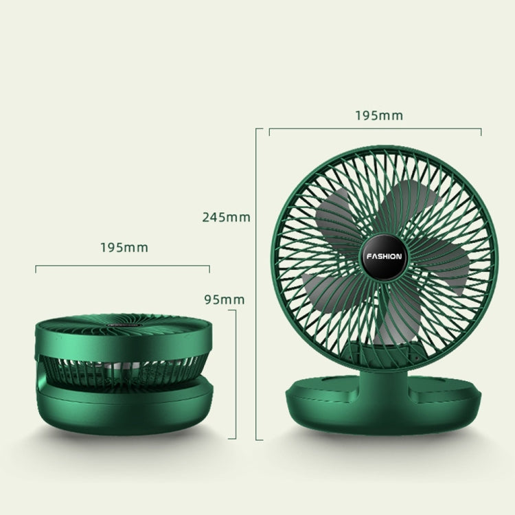Ventilador pequeño portátil plegable para el hogar de escritorio de oficina, 8 inch White, 8 inch Green