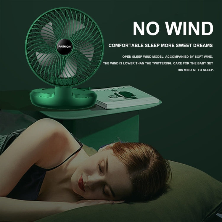 Ventilador pequeño portátil plegable para el hogar de escritorio de oficina, 8 inch White, 8 inch Green