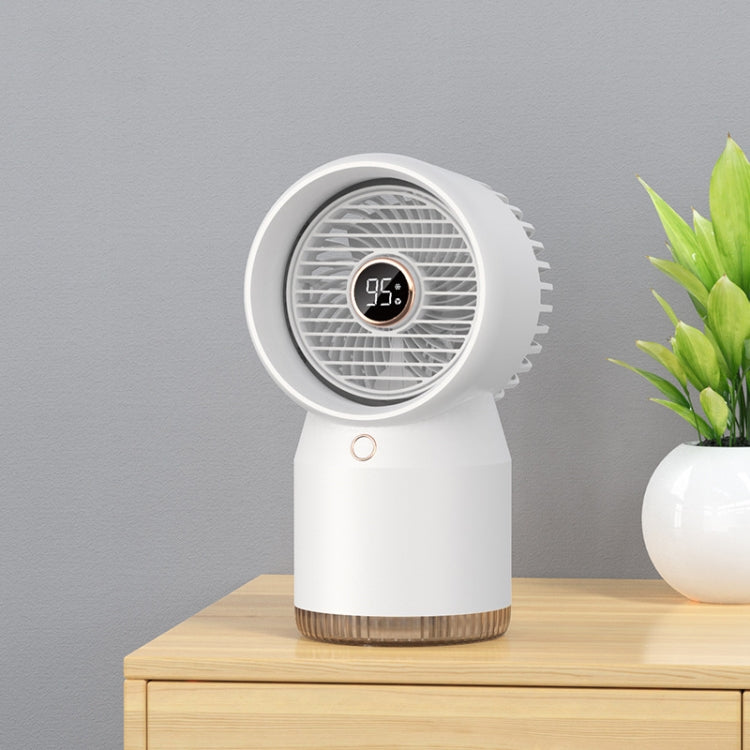 Ventilador de oficina con pantalla digital LED humidificada en aerosol, estilo:, 3600mAh Rechargeable, USB Direct Plug