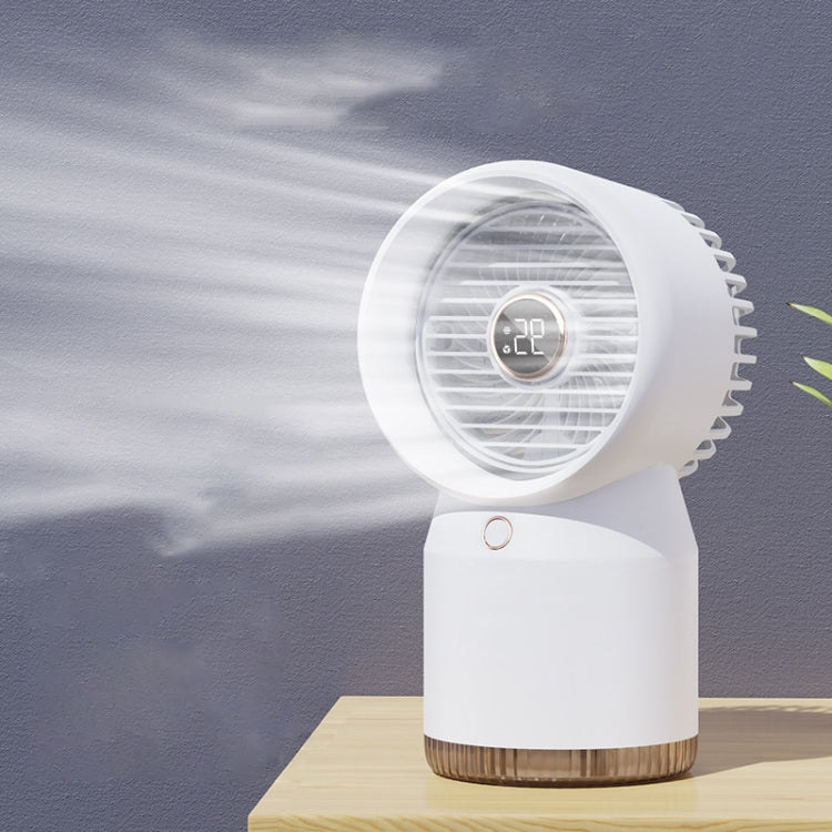 Ventilador de oficina con pantalla digital LED humidificada en aerosol, estilo:, 3600mAh Rechargeable, USB Direct Plug