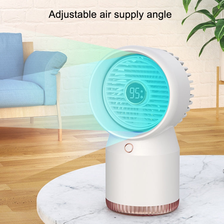 Ventilador de oficina con pantalla digital LED humidificada en aerosol, estilo:, 3600mAh Rechargeable, USB Direct Plug