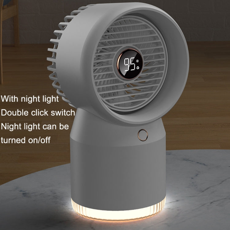 Ventilador de oficina con pantalla digital LED humidificada en aerosol, estilo:, 3600mAh Rechargeable, USB Direct Plug