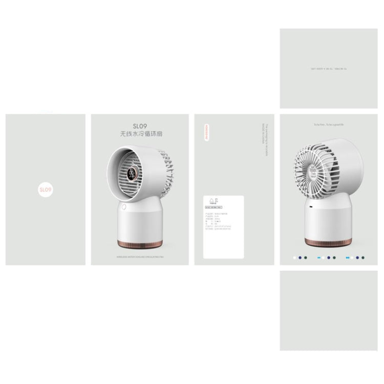 Ventilador de oficina con pantalla digital LED humidificada en aerosol, estilo:, 3600mAh Rechargeable, USB Direct Plug