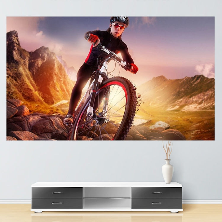 Cortina de proyección HD anti-luz plegable de metal, tamaño:, 60 inch 16:9 133x75cm, 72 inch 16:9 159x90cm, 84 inch 16:9 186x105cm, 92 inch 16:9 199x112cm, 100 inch 16:9 221x125cm, 110 inch 16:9 250x140cm, 120 inch 16:9 266x148cm, 130 inch 16:9 290x160...