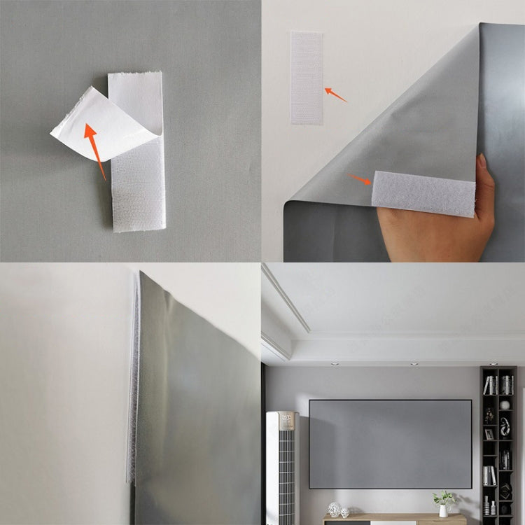 Cortina de proyección HD anti-luz plegable de metal, tamaño:, 60 inch 16:9 133x75cm, 72 inch 16:9 159x90cm, 84 inch 16:9 186x105cm, 92 inch 16:9 199x112cm, 100 inch 16:9 221x125cm, 110 inch 16:9 250x140cm, 120 inch 16:9 266x148cm, 130 inch 16:9 290x160...