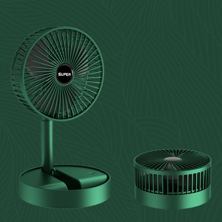 Ventilador plegable portátil Ventilador de pie retráctil, estilo:, Rechargeable (White), Rechargeable (Green), USB Plug In  (White), USB Plug In (Green)