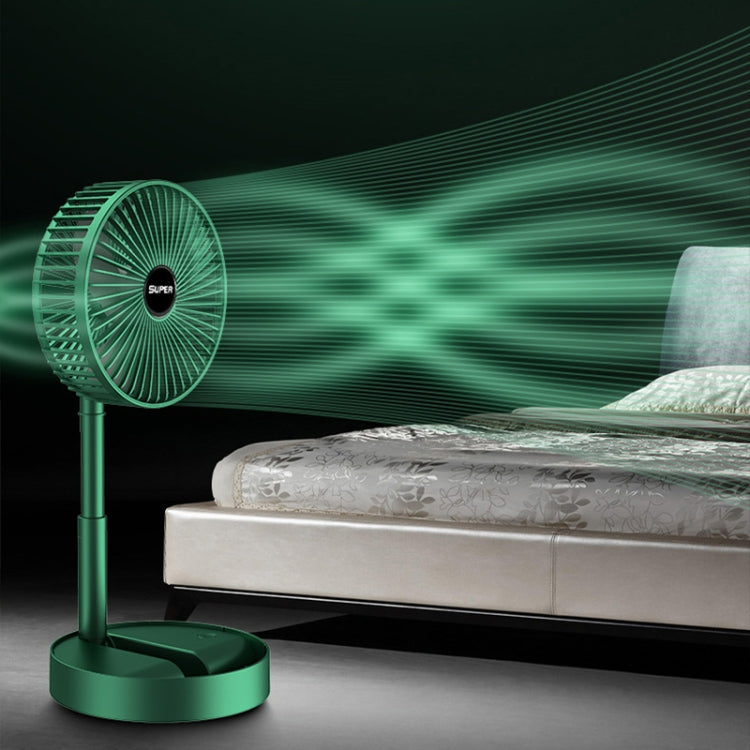 Ventilador plegable portátil Ventilador de pie retráctil, estilo:, Rechargeable (White), Rechargeable (Green), USB Plug In  (White), USB Plug In (Green)