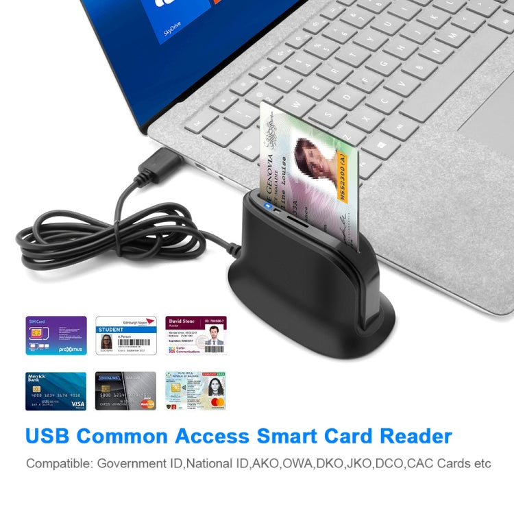 Lector de tarjetas inteligentes Rocketek SCR812 USB 2.0 IC ID CAC Lector de tarjetas TF