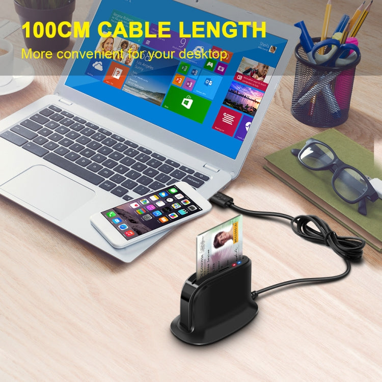 Lector de tarjetas inteligentes Rocketek SCR812 USB 2.0 IC ID CAC Lector de tarjetas TF
