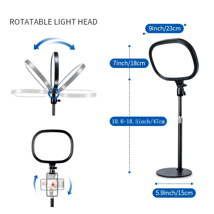 S20 Anillo LED Luz de relleno en vivo Selfie Fotografía Luz de belleza de pantalla completa, estilo:, Single Light, Single Light + Stand
