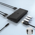 Conmutador KVM dedicado para portátiles 2 en 1 salida 4K 60 Hz tipo C