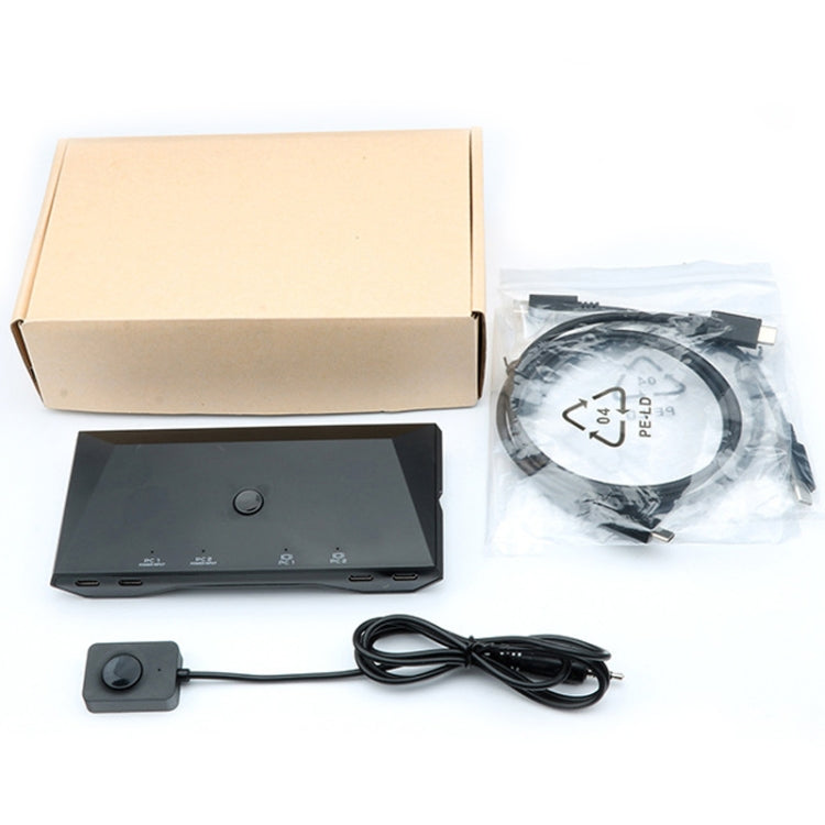 Conmutador KVM dedicado para portátiles 2 en 1 salida 4K 60 Hz tipo C
