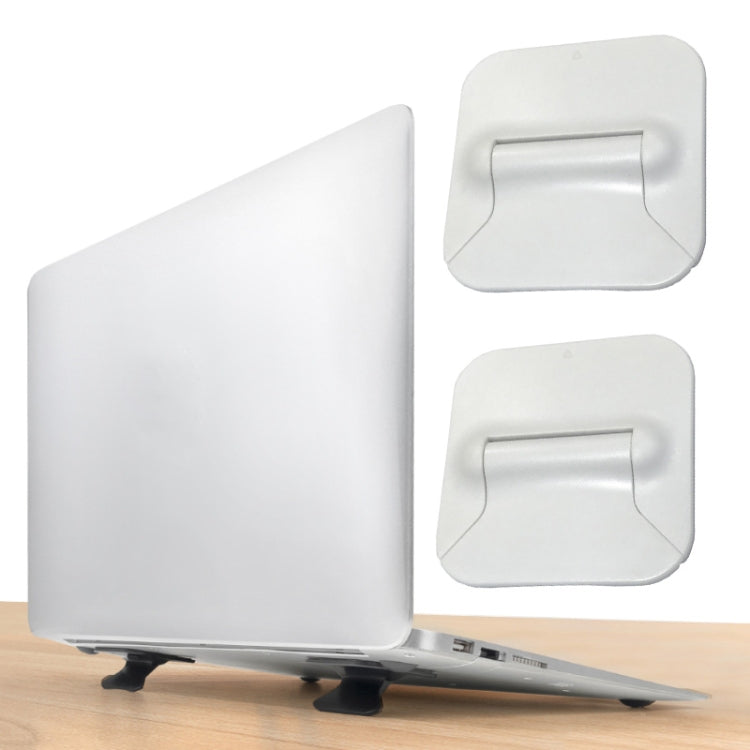 Soporte de ABS portátil plegable para computadora portátil, ABS White, ABS Black