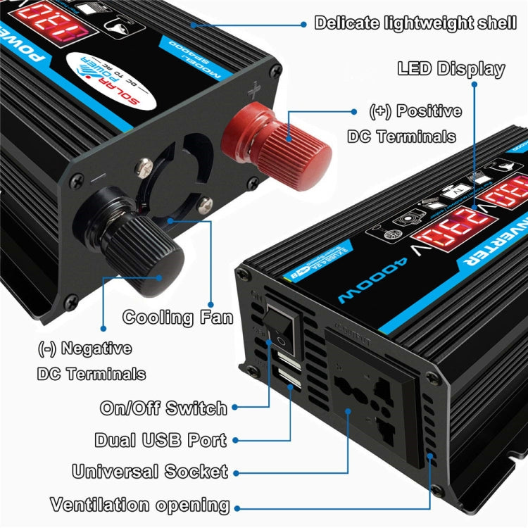 Inversor de sistema de energía solar 30A Controlador + Panel solar de 18W 12V, Especificación:, Black 12V To 110V, Black 12V To 220V, Yellow 12V To 110V, Yellow 12V To 220V