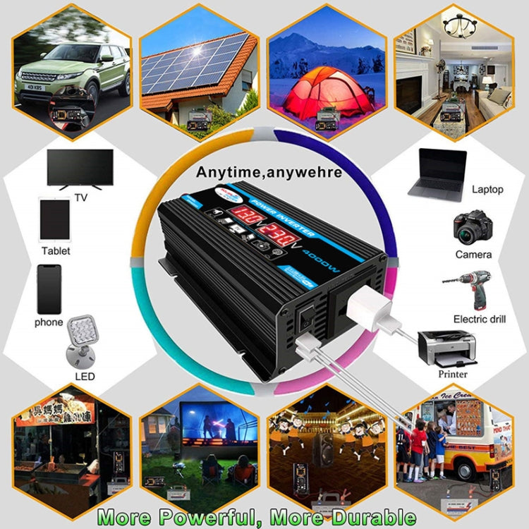 Inversor de sistema de energía solar 30A Controlador + Panel solar de 18W 12V, Especificación:, Black 12V To 110V, Black 12V To 220V, Yellow 12V To 110V, Yellow 12V To 220V