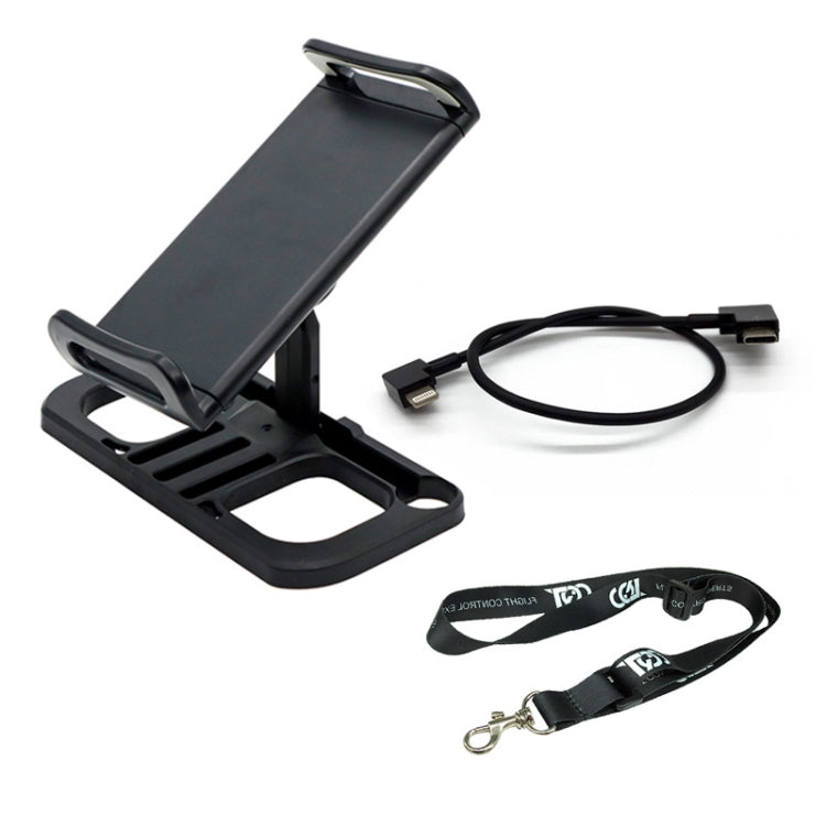 Soporte para control remoto de drones Clip de soporte extendido para tableta, With Lanyard & 8 Pin Line, With Lanyard & Type-C Line, With Lanyard & Micro USB Line, With Lanyard, Only Bracket
