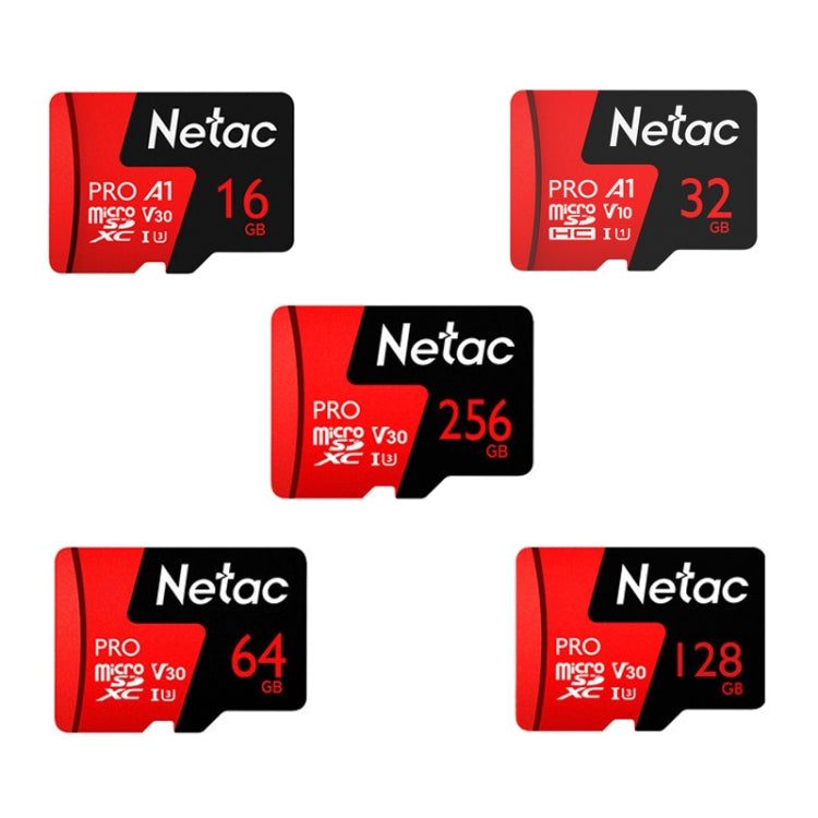 Tarjeta de memoria del teléfono móvil de la cámara de vigilancia de la grabadora de conducción de Netac, 16GB, 32GB, 64GB, 128GB, 256GB