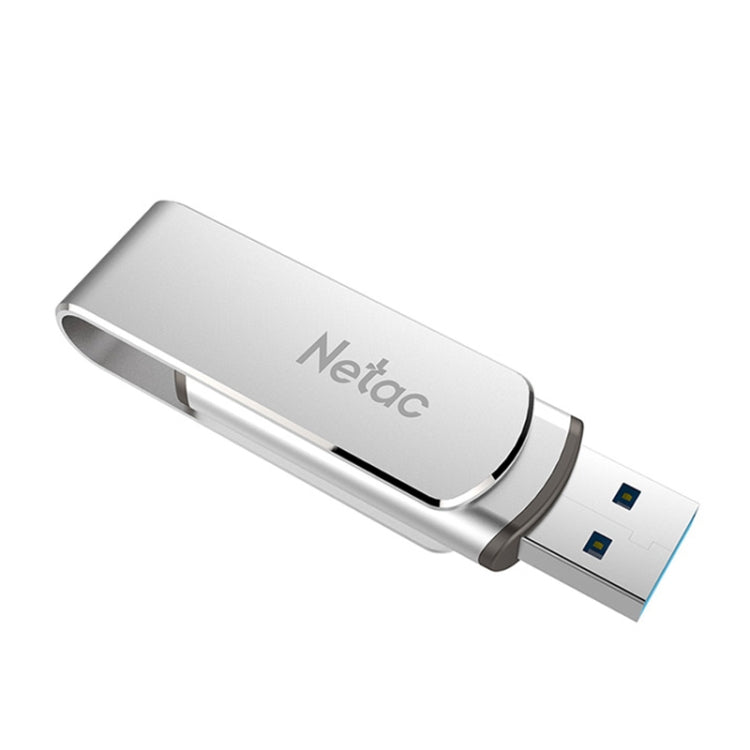 Netac U388 USB 3.0 de alta velocidad Disco giratorio de metal para computadora de automóvil U, 16GB, 32GB, 64GB, 128GB