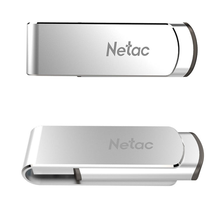 Netac U388 USB 3.0 de alta velocidad Disco giratorio de metal para computadora de automóvil U, 16GB, 32GB, 64GB, 128GB