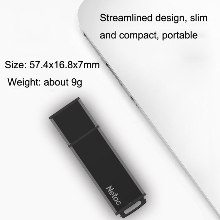 Mini unidades flash USB de alta velocidad de metal Netac U351, 16GB, 32GB, 64GB, 128GB