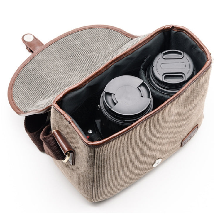 Bandolera informal de lona para cámara SLR, Gray, Azul, Caqui
