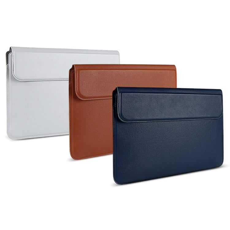 PU08DZ Bolsa de cuero para computadora portátil con función de soporte, 13.3 inches, 14.1-15.4 inches