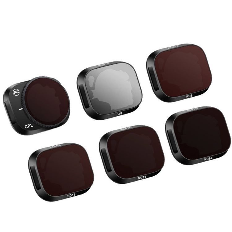 Accesorios de filtro ajustable de aleación de aluminio RCSTQ para DJI Mini 3 Pro, estilo:, UV, CPL, ND8, ND16, ND32, ND64, 4 In 1 Set, 6 In 1 Set