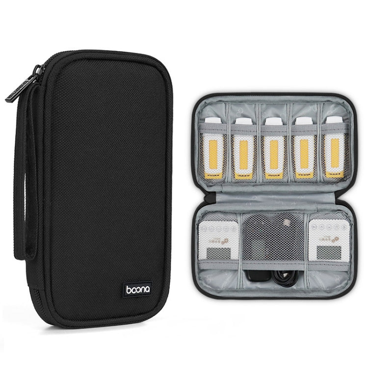 Baona BN-C004 Mini U Disk Auriculares Cable de datos Bolsa de almacenamiento, Color:, Single Layer (Gray), Single Layer (Black), Double Layer (Gray), Double Layer (Black)