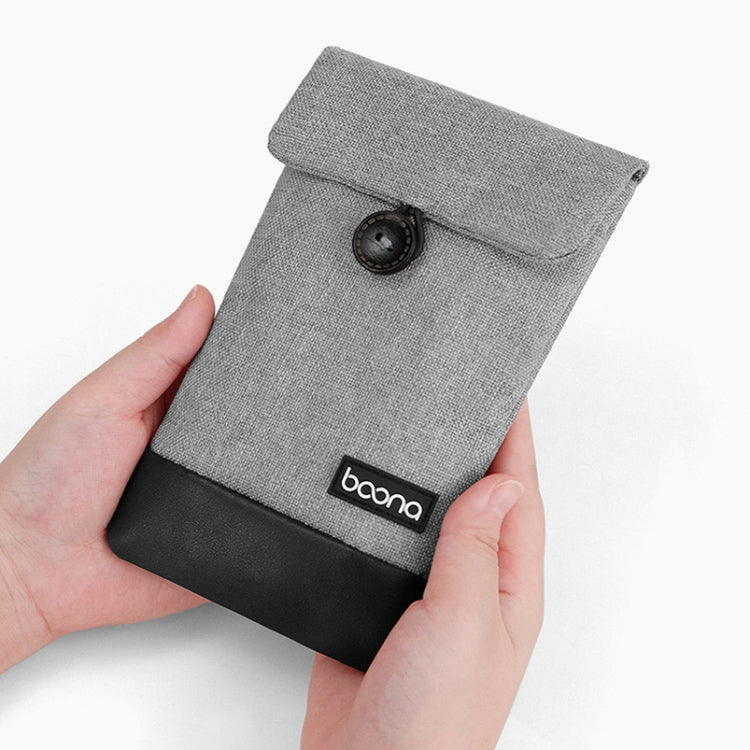 Bolsa protectora impermeable para cable de datos Baona, especificaciones:, Small (Gray), Small (Black), Large (Gray), Large (Black), Hidden Buckle Small (Gray), Hidden Buckle Small (Black), Hidden Buckle large (Gray), Hidden Buckle Large (Black)