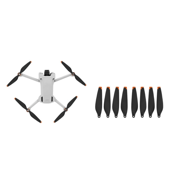 8 PCS 6030F Hélices de ala coloridas de bajo ruido de doble cara para DJI Mini 3 Pro, Orange Tip, Silver Tip, White Red, White Blue, White Yellow, Three -color
