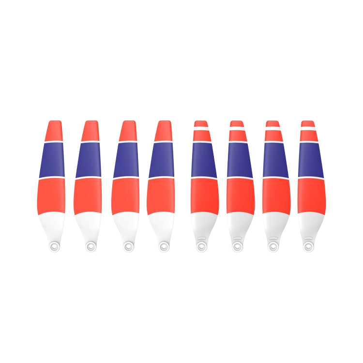 8 PCS 6030F Hélices de ala coloridas de bajo ruido de doble cara para DJI Mini 3 Pro, Orange Tip, Silver Tip, White Red, White Blue, White Yellow, Three -color